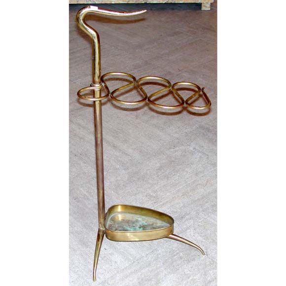 Tri Foot Brass Umbrella Stand