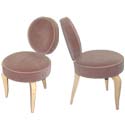 Pair of Tri Foot Round Chairs