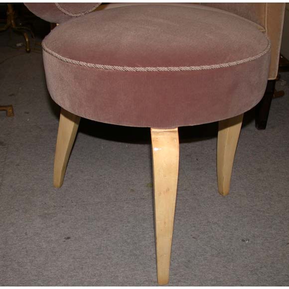 Pair of Tri Foot Round Chairs For Sale 1