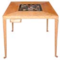 A 50's Marble Marqueterie Center Chess Table