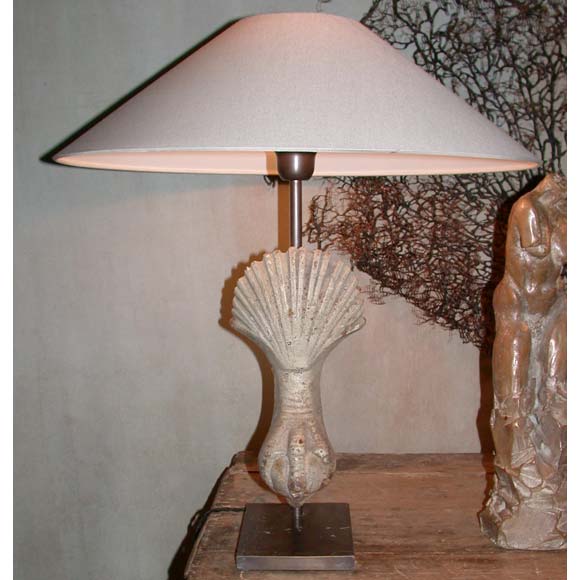 Pair of Shell Griffon Table Lamps