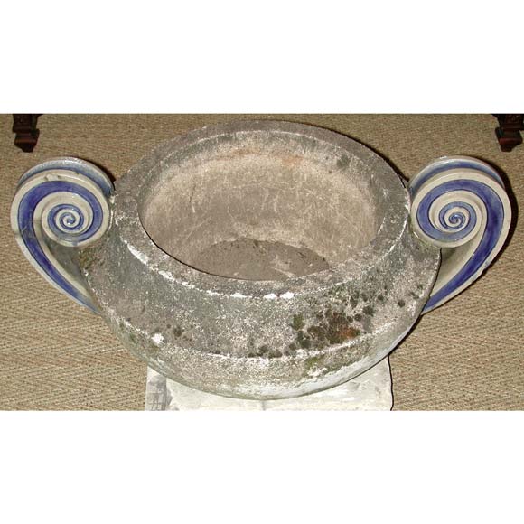 Ceramic and Crushed Stone  Urn
