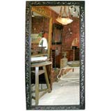 Large Open Carved Blossom and Bamboo Frame Mirror