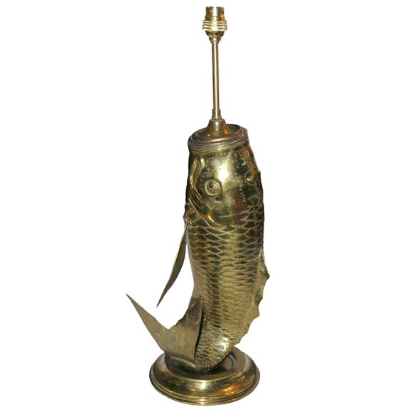 A Bronze Fish Table Lamp For Sale at 1stDibs
