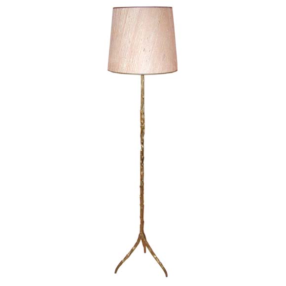 Tri Foot Bronze Branch Floor Lamp For Sale at 1stDibs