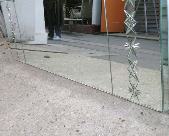 French Star Etched Mirror
