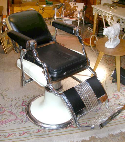 French Belmont Adjustable 1948 Barbers Chair For Sale