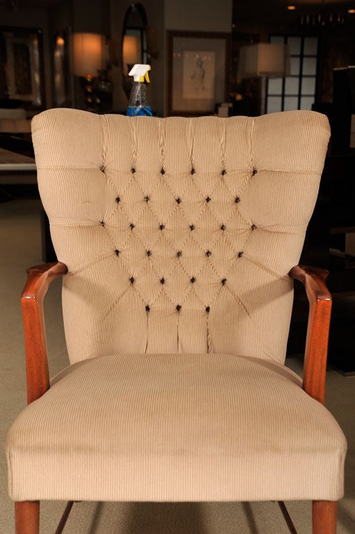 Pair of Mahogany Armchairs by Paolo Buffa For Sale 2