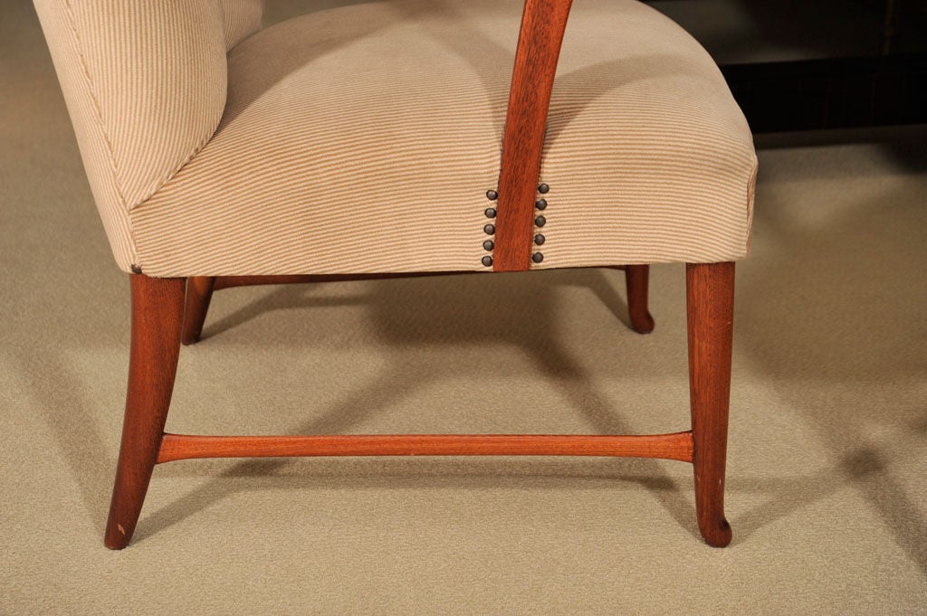 Pair of Mahogany Armchairs by Paolo Buffa In Good Condition For Sale In New York, NY