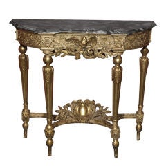 Louis XVI style gilt wood console Louis XVI style gilt wood console