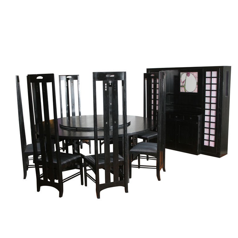 C.R. Mackintosh Dining Suite, by Cassina (10-Piece Group)