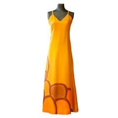 Hand Paninted Silk Slip Dress