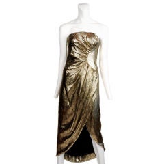 Arnold Scaasi Metallic Strapless Gown