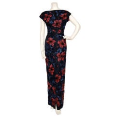 Floral Beaded 1960s Dress