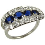 Antique Shreve, Treat & Eacret Sapphire and Diamond Ring