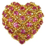 Tiffany & Co. Ruby Heart Brooch/Pendant