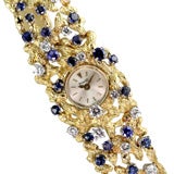 1970's Sapphire and Diamond Encrusted Piaget