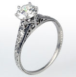 Vintage 1920's Platinum Diamond Ring - 0.67 E.G.L. G/VS2