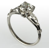 Vintage 1930's Platinum Diamond Ring - 1.05ct E.G.L. J/VS2