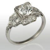 Vintage 1930's Platinum Diamond Ring - 1.07ct E.G.L. I/I1