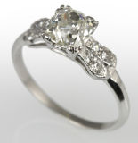 Vintage 1930's Platinum Diamond Ring - 1.25ct E.G.L. K/SI1