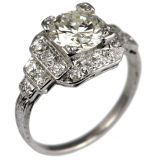 1920's Platinum Diamond Ring - 1.45ct E.G.L. K/VS2