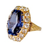 Turn of the Century 12.62ct Unheated Sapphire Ring