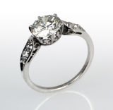 Vintage 1930's Platinum Diamond Ring - 1.60ct - E.G.L. K/VVS2