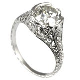 Vintage 1920's Platinum Diamond Ring - 2.44ct E.G.L. J/VS12