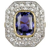 Unheated Sapphire and Diamond Ring Unheated Sapphire and Diamond Ring