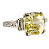Vintage 1930's 2.74ct G.I.A. Fancy Yellow Diamond Ring