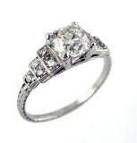 Vintage 1930's Platinum Diamond Ring - 1.06ct E.G.L. E/VS2