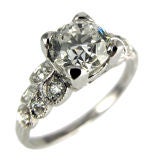 Vintage 1930's Platinum Diamond Ring - 1.10ct E.G.L. G/VS2