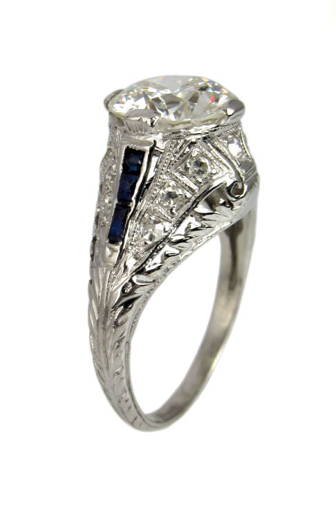 1930's Platinum Diamond Ring - 1.88ct E.G.L. H/SI2