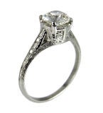 Vintage 1930's Platinum Diamond Ring - 0.85ct E.G.L. G/VS2