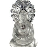 Antique Carved Rock Crystal Buddha Pendant