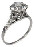 Vintage 1930's Platinum Diamond Ring - 1.29ct E.G.L. E/SI2