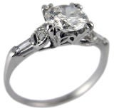 Vintage 1930's Platinum Diamond Ring - 0.86ct E.G.L. G/VS2