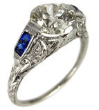 Vintage 1930's Platinum Diamond Ring - 1.42ct E.G.L. J/VS1