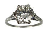 Vintage 1920's Platinum Diamond Ring - 1.48ct E.G.L. I/VS1