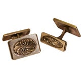 A Pair of Sterling Cuff Links by Georg Jensen