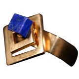 18K Gold & Lapis Kinetic Ring by N. Teufel