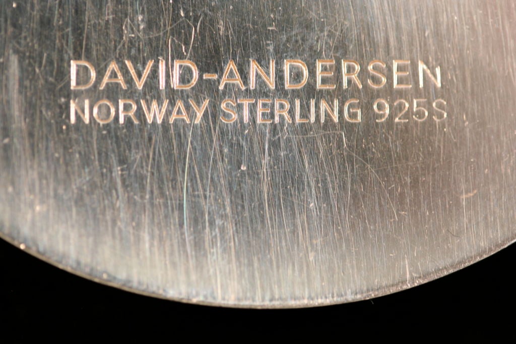 Sterling Scandinavian Pendant Necklace by David Anderson 2