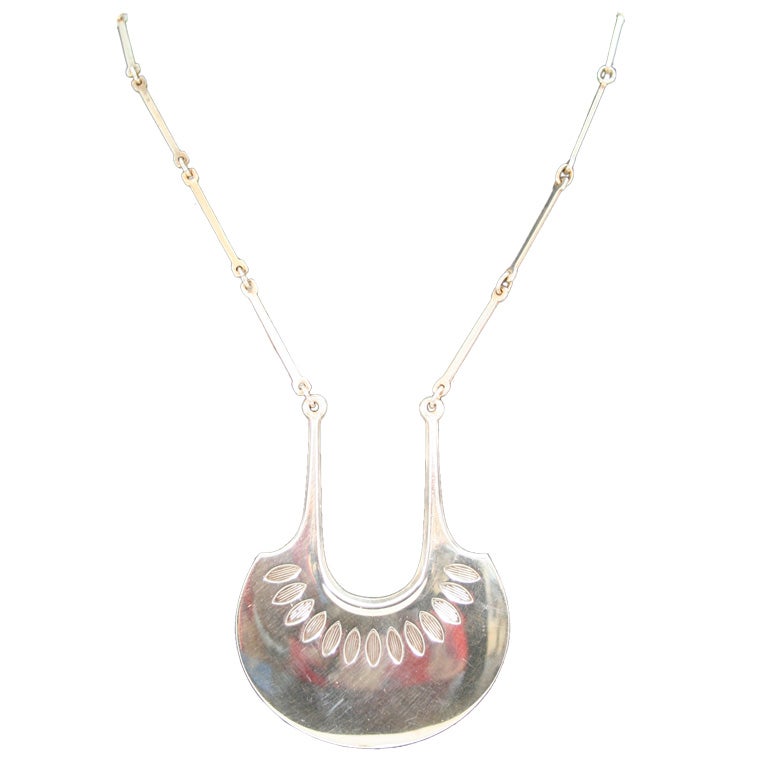 Sterling Scandinavian Pendant Necklace by David Anderson