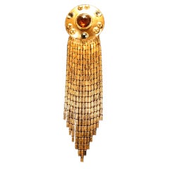 Ben Amun Goldtone & Faceted Glass Brooch 4