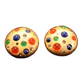 Jeweled Ear Clips by Pierre Balmain