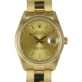 Rolex 18K YG Oyster Perpetual Date ref 15238 34mm Oyster