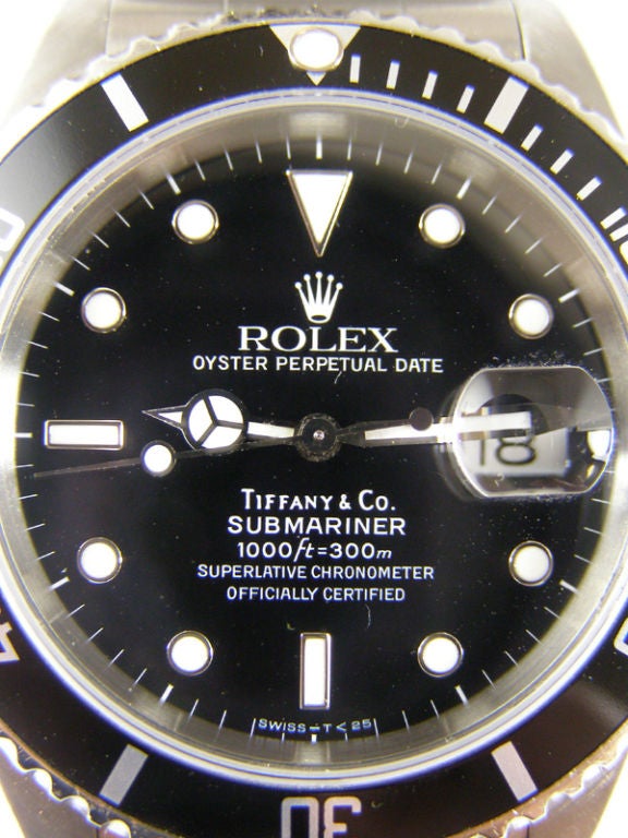 Rolex SS Submariner ref #16610 retailed by Tiffany & Co.