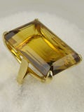 14K YG Golden Citrine Ring
