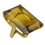 14K YG Golden Citrine Ring